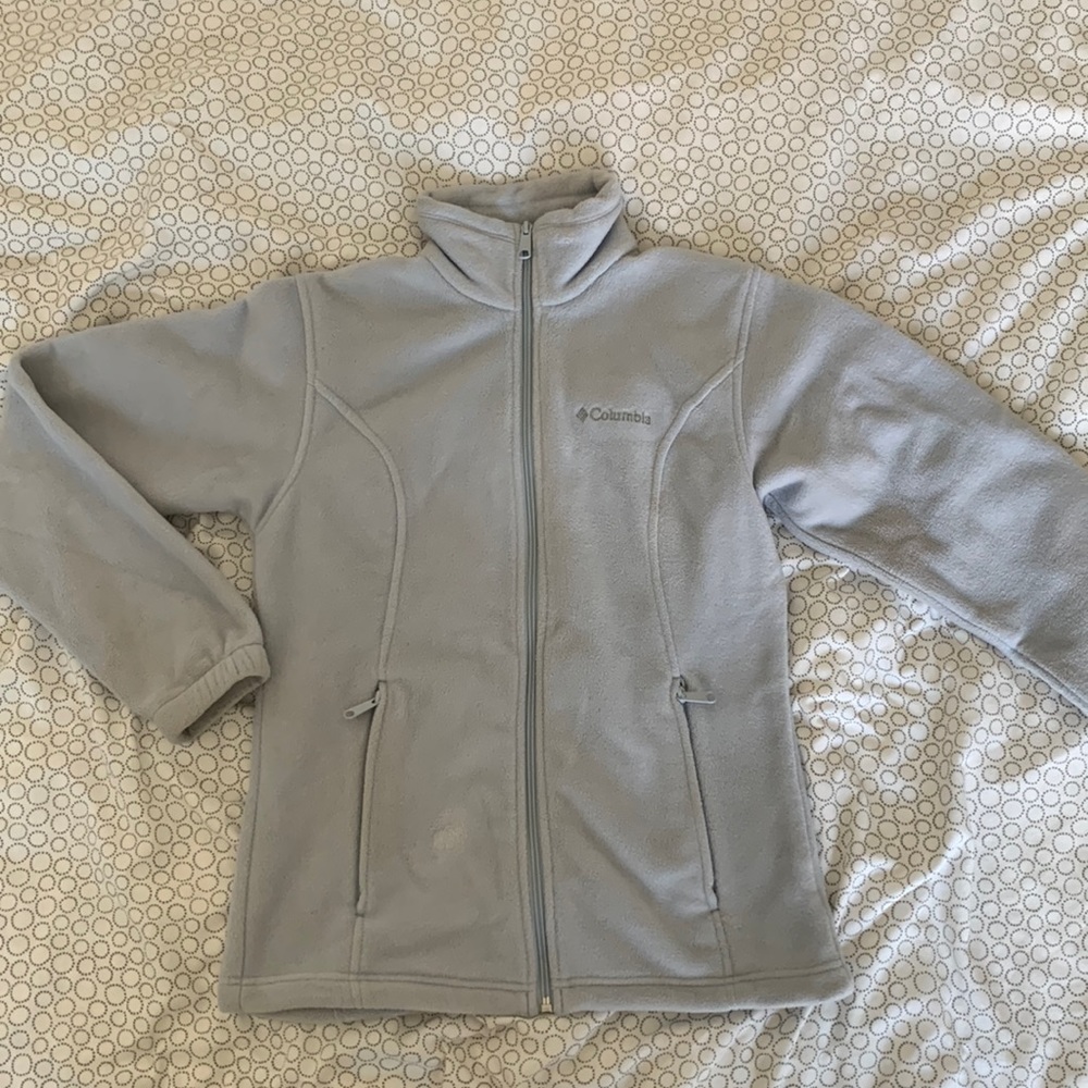 Columbia comfy baby blue full zip fleece jacket